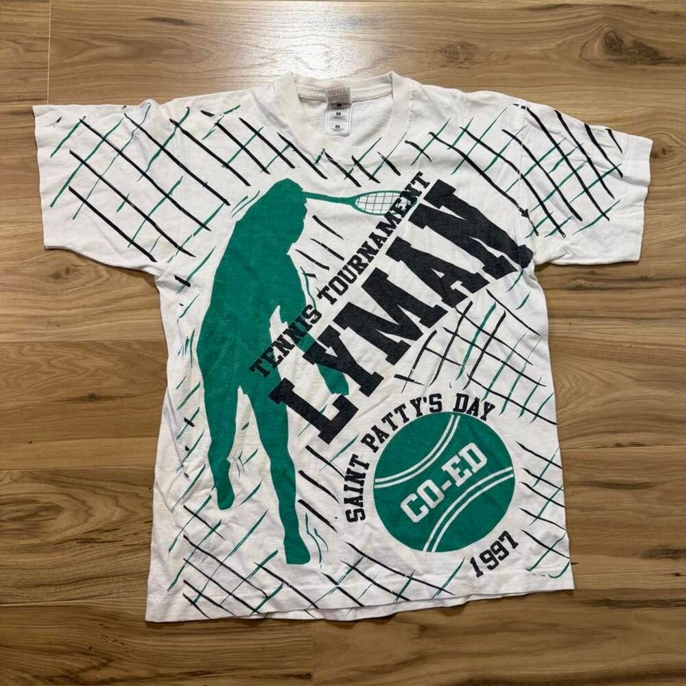 Vintage 1997 Lyman Tennis Tournament Saint Paddy's Day single stitch size large